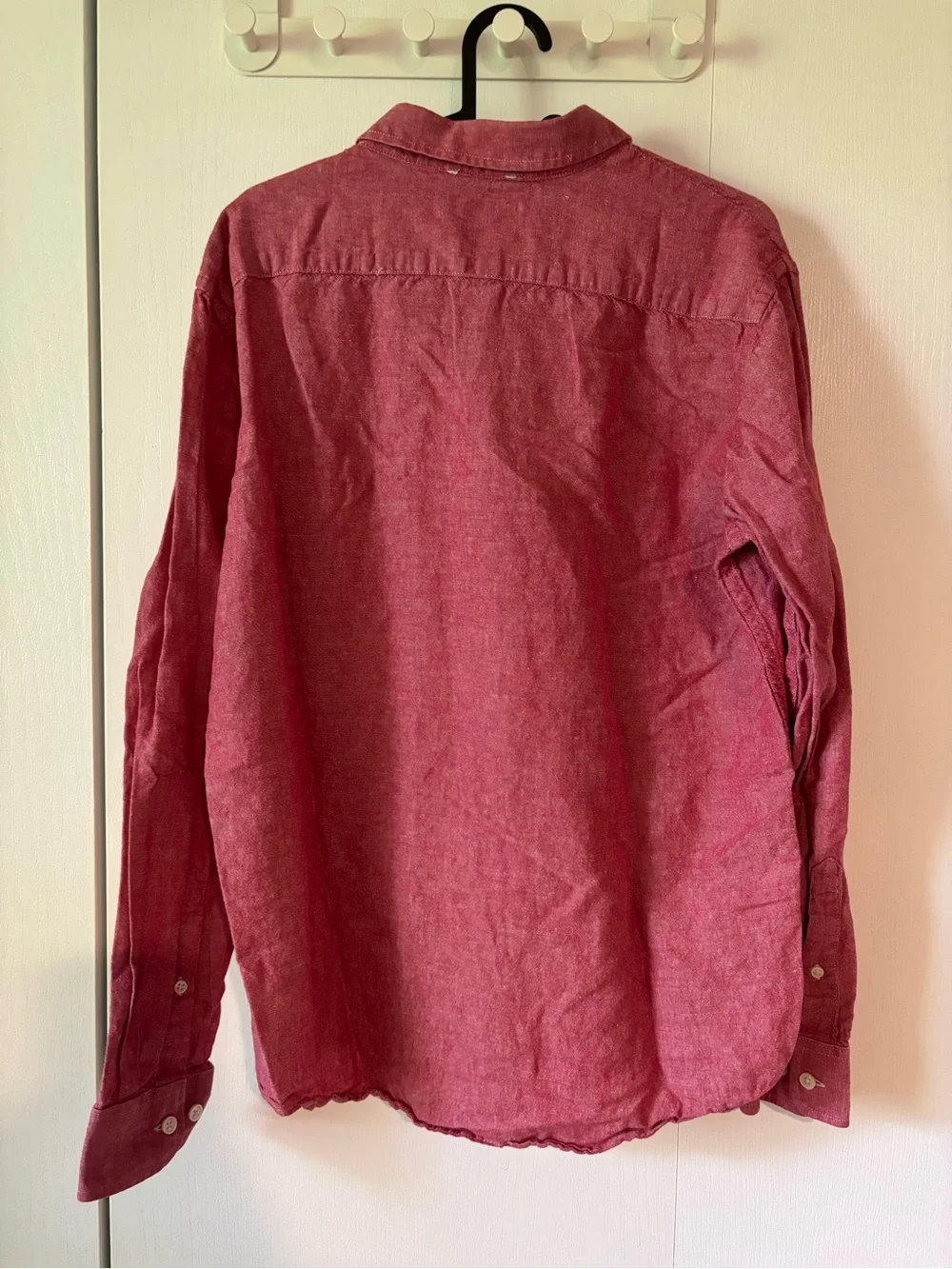Banana Republic | Men's Long-Sleeve Red Button-Up Shirt